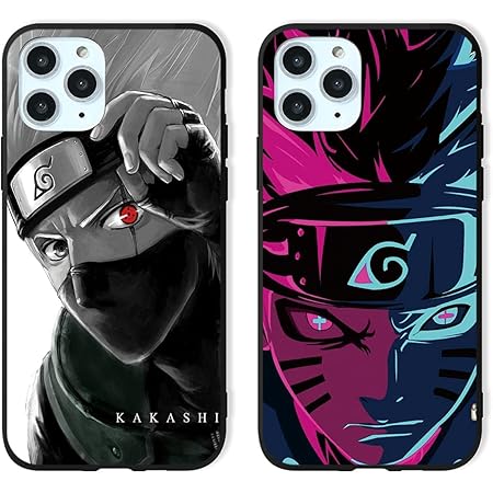 [2 Stück] Anime Jungs Hülle für Apple iPhone 14 Pro 6,1 Zoll, Weich TPU Silikon Matt Schutzhülle mit Cool Cartoon Muster, Kakashi STOfest Kratzfest Handyhülle Kompatibel mit iPhone 14 Pro